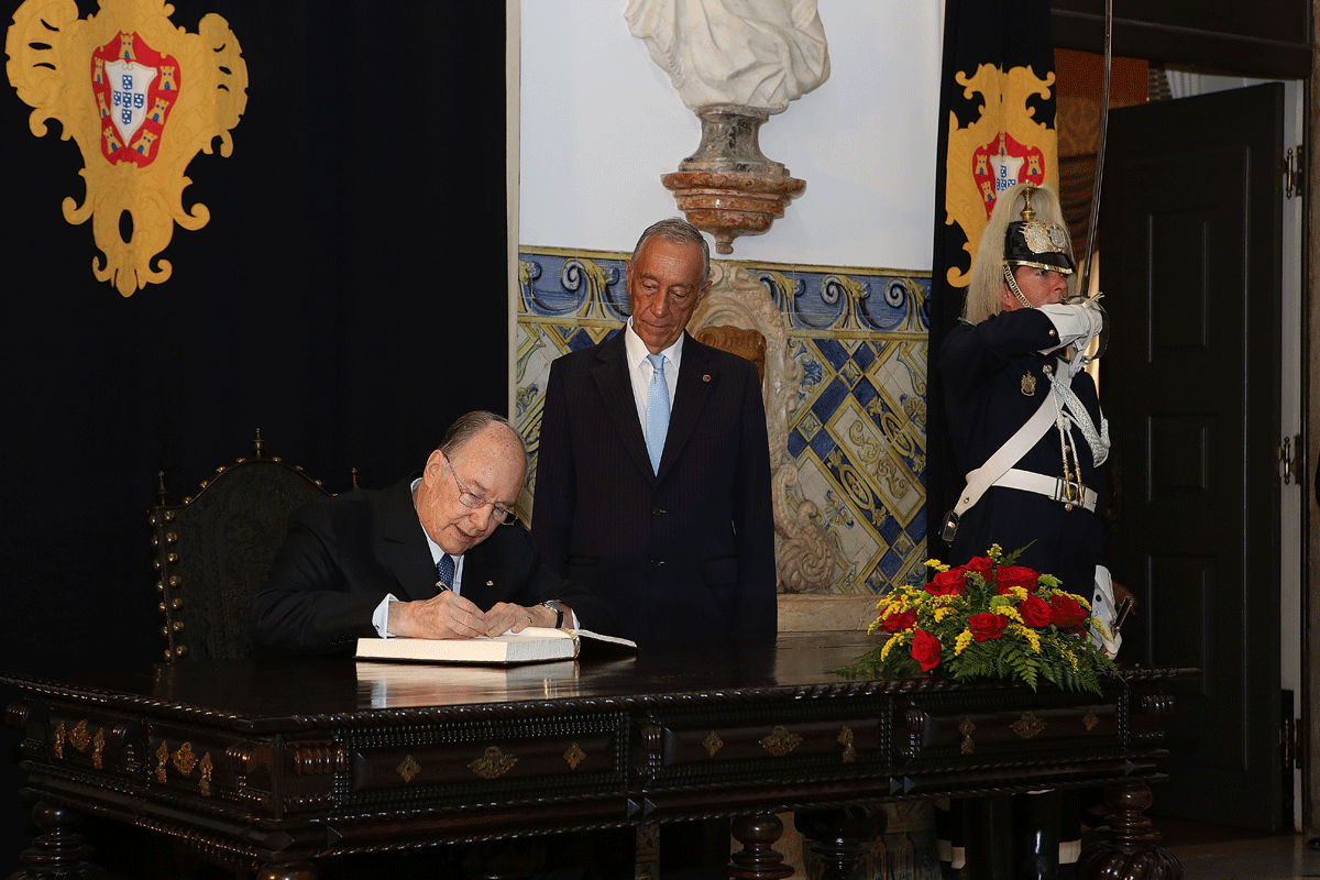 Aga Khan recebido por Marcelo Rebelo de Sousa em Belém