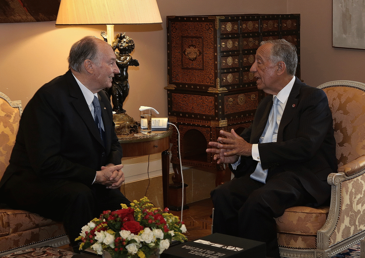 Aga Khan recebido por Marcelo Rebelo de Sousa em Belém