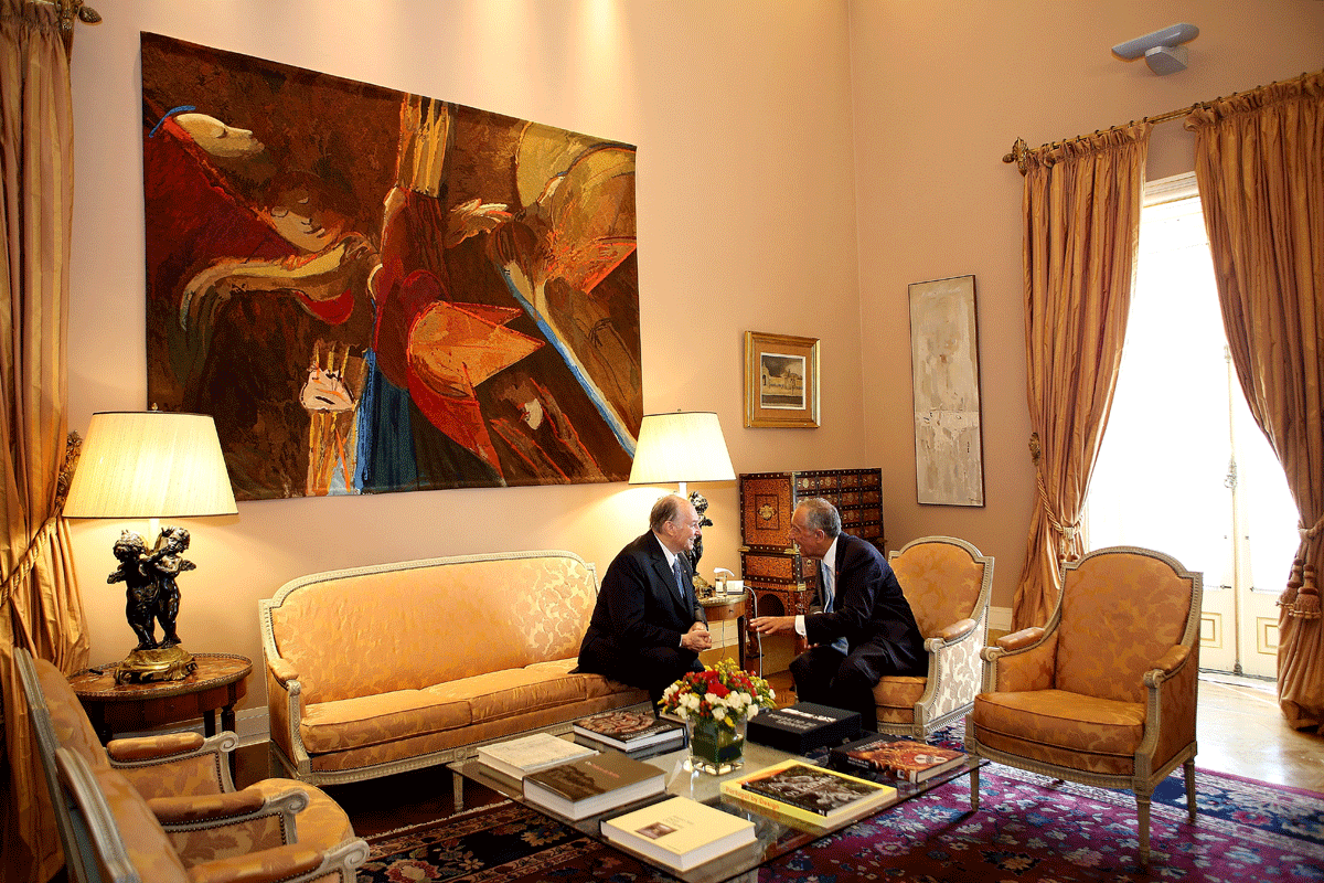 Aga Khan recebido por Marcelo Rebelo de Sousa em Belém