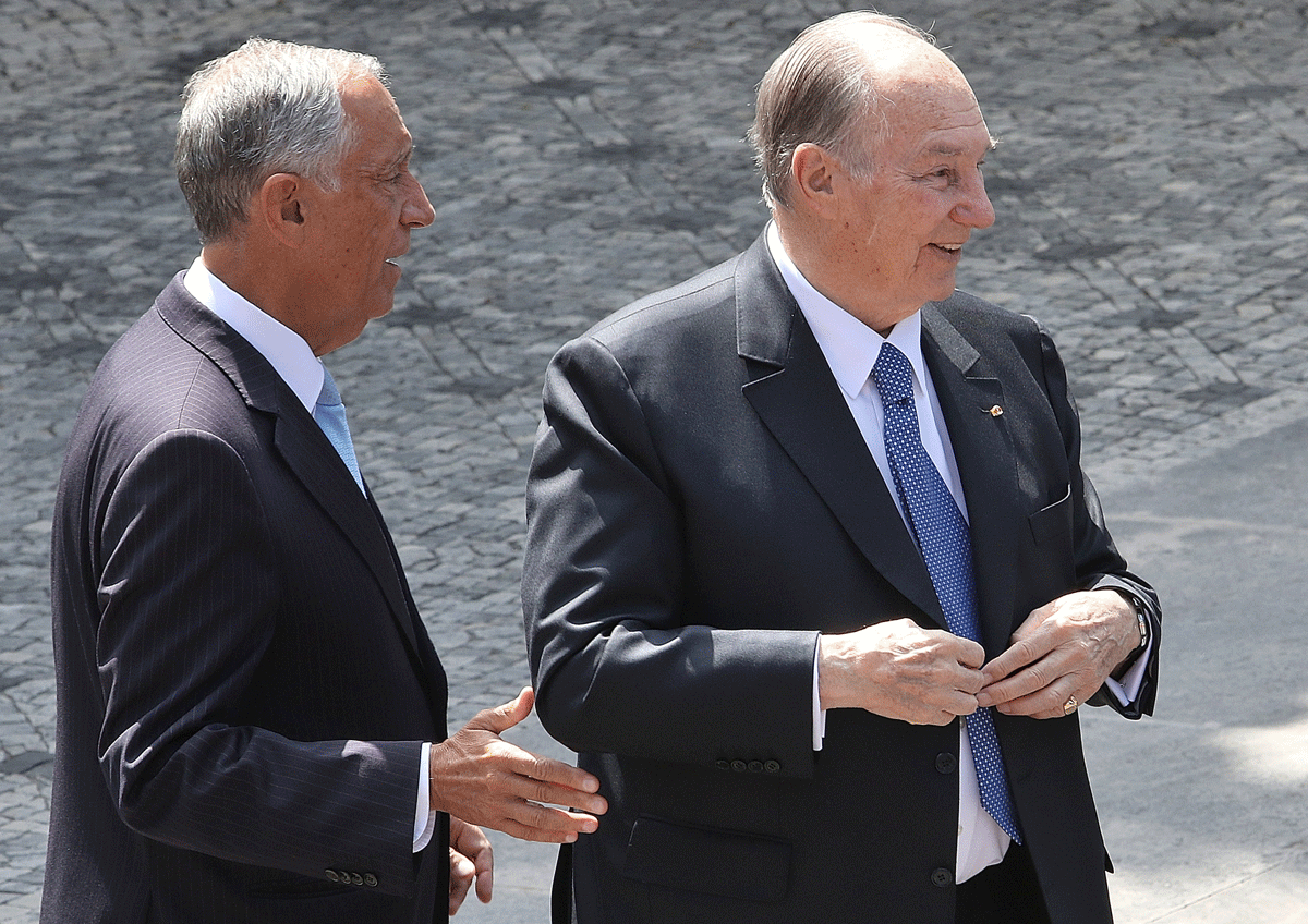 Aga Khan recebido por Marcelo Rebelo de Sousa em Belém