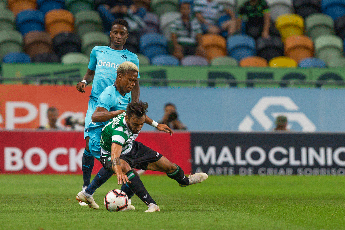 Sporting empata, a uma bola, frente ao Marselha