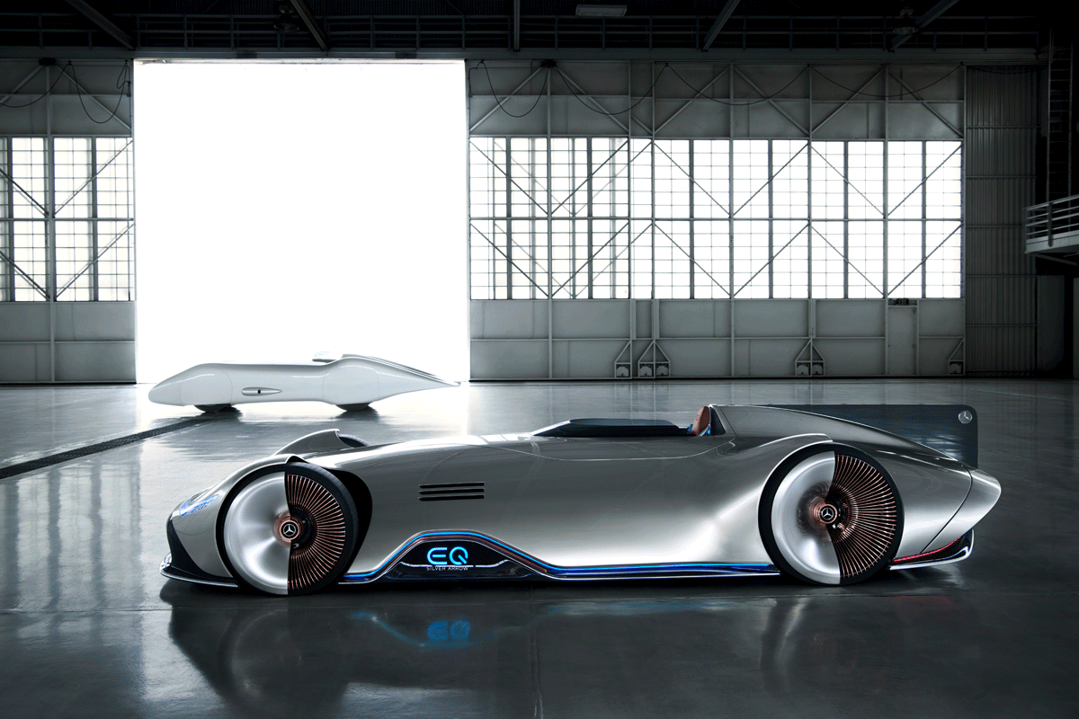 O Vision EQ Silver Arrow foi concebido como um veículo elétrico