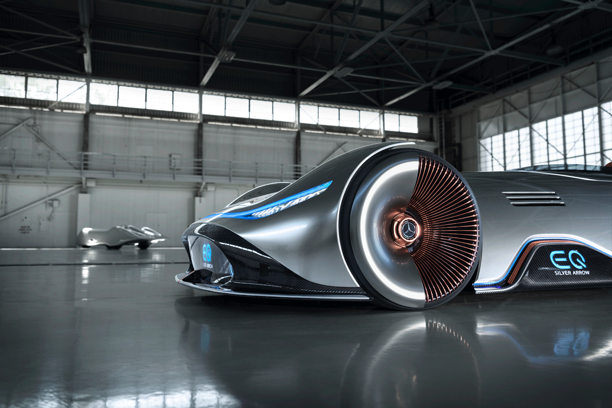 O Vision EQ Silver Arrow foi concebido como um veículo elétrico