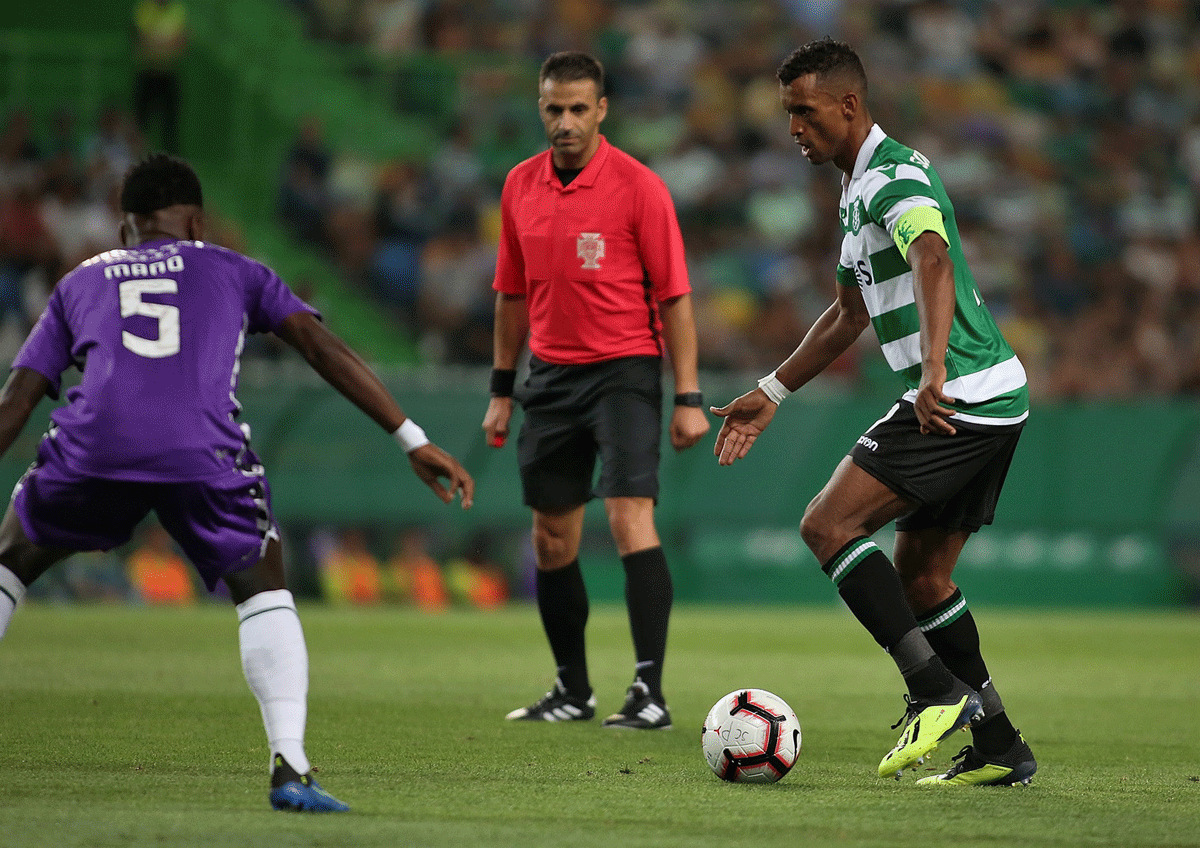 Nani foi o goleador de serviço tendo marcado os dois golos dos “Leões”