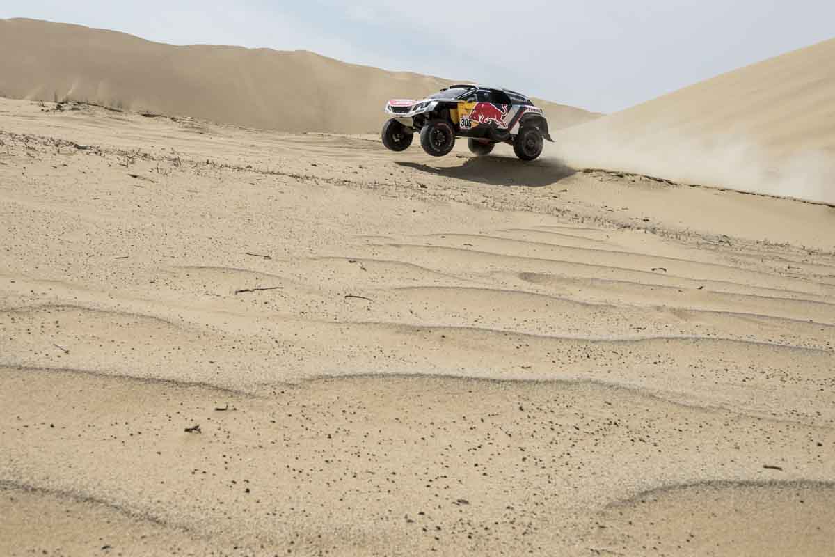 Sebastien Loeb (FRA) of Team Peugeot Total races during stage 01 of Rally Dakar 2018 from Lima to Pisco, Peru on January 06, 2018