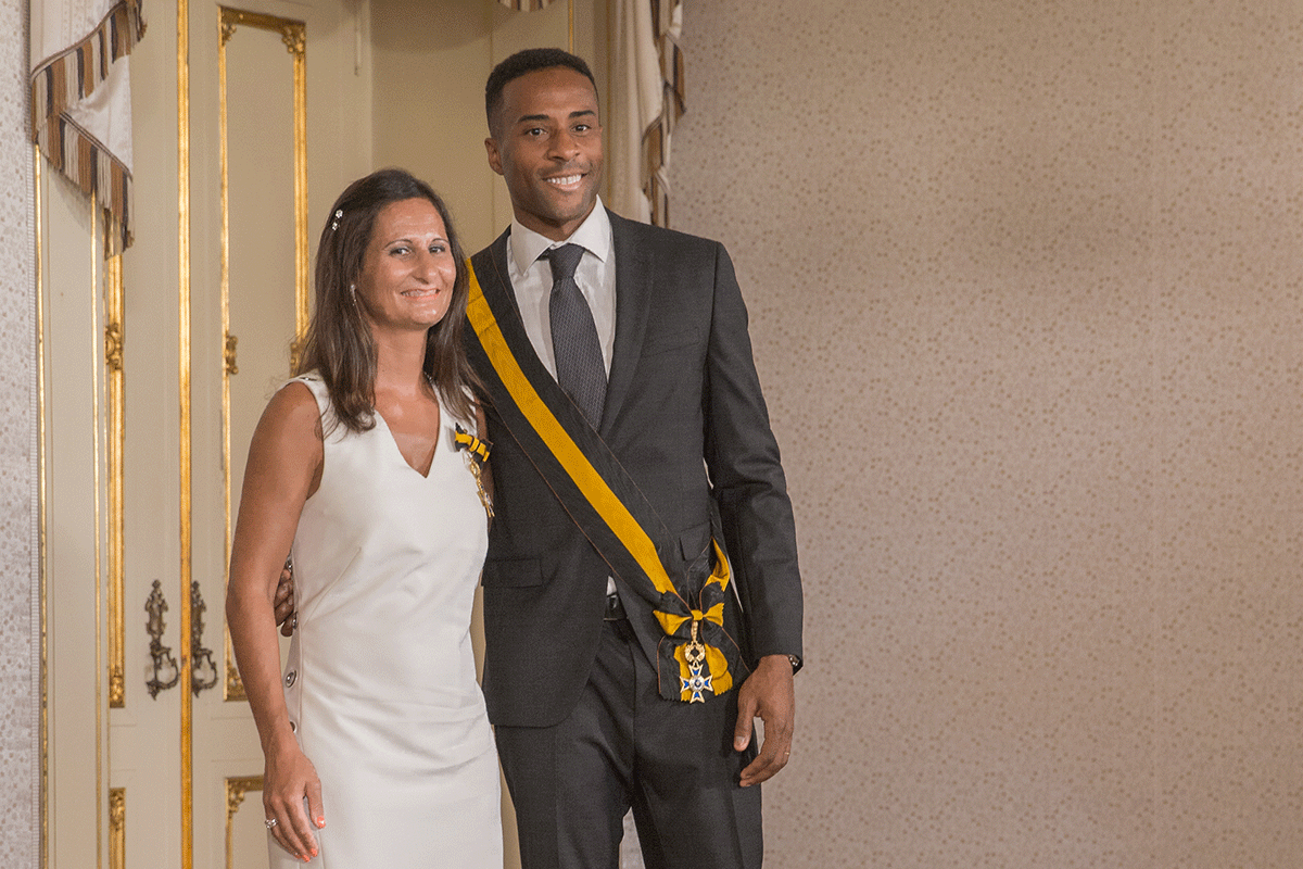 Nelson Évora e Inês Henriques