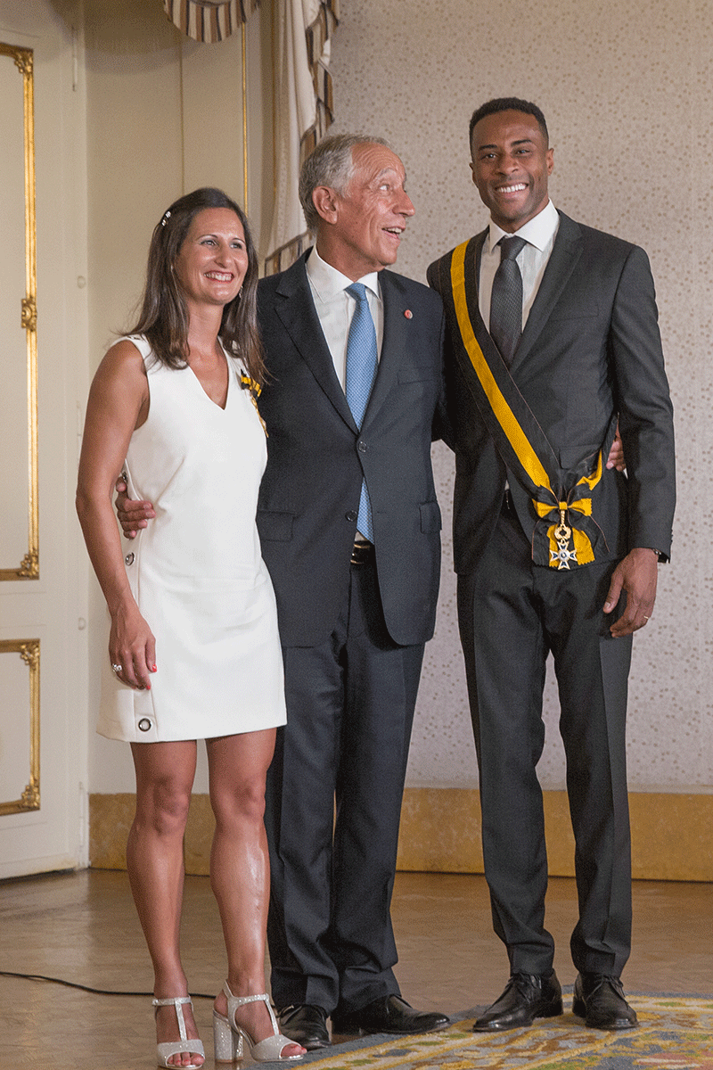 Marcelo Rebelo de Sousa, Nelson Évora e Inês Henriques
