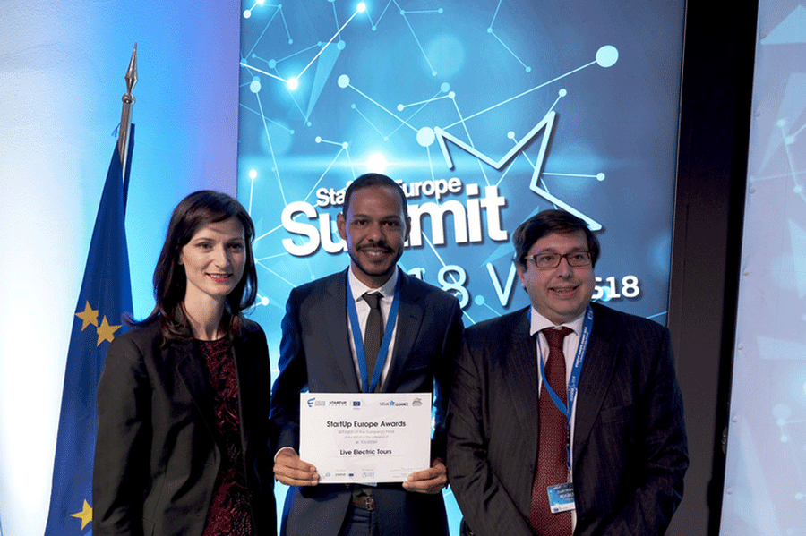 LIVE ELECTRIC TOURS É A PRIMEIRA STARTUP PORTUGUESA A RECEBER O PRÉMIO STARTUP EUROPE AWARDS - ® DR