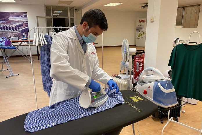 ferro de engomar anti coronavírus