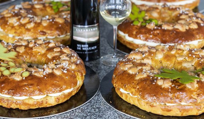 Bolo-rei e vinho Alvarinho