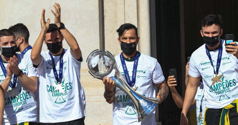 Campe&otilde;es Europeus de Futsal recebidos em Lisboa