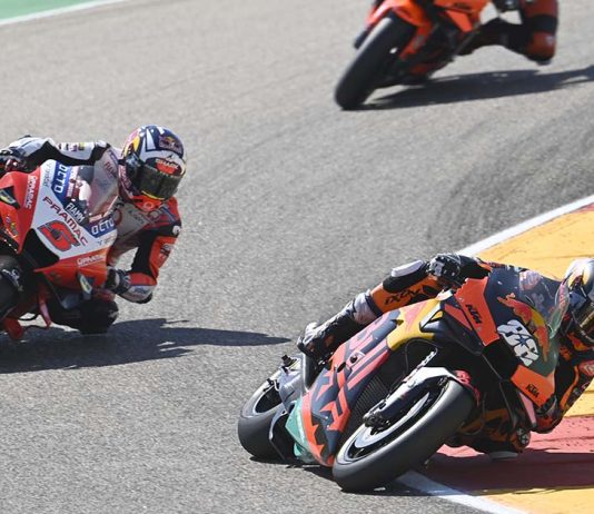 Miguel Oliveira somou dois pontos nas contas do Mundial, no Grande Prémio de Aragão de MotoGP Miguel Oliveira no Grande Prémio de Aragão