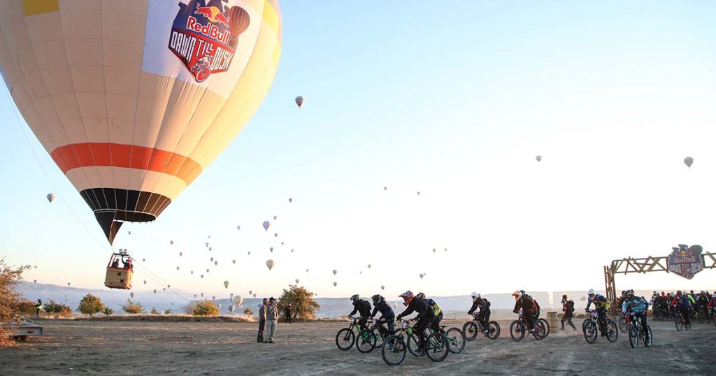 corrida de bicicleta na Capadócia