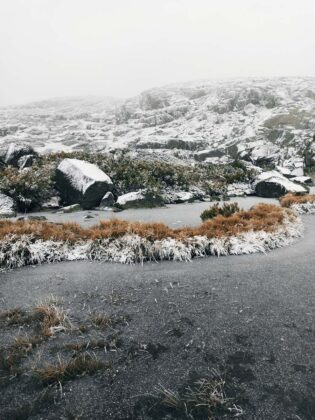 a neve chegou &agrave; Serra da Estrela