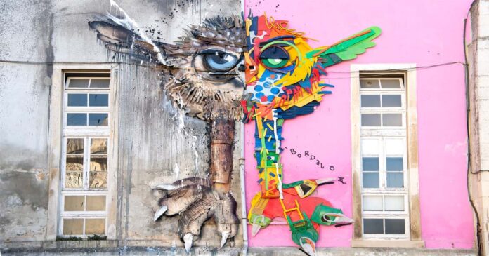 instalação de Bordalo II no Colégio das Artes