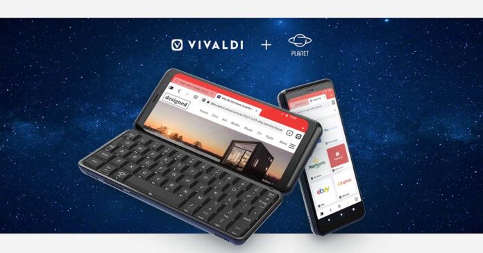navegador Vivaldi no Astro Slide 5G