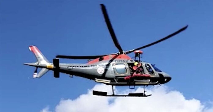 resgate de ferido pela Força Aérea