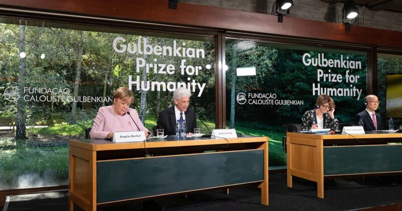 Angela Merkel no Pr&eacute;mio Gulbenkian para a Humanidade