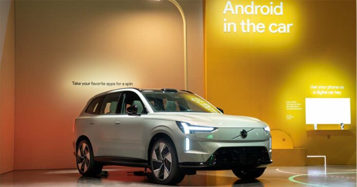 Volvo EX90 Volvo EX90 mapa da Google