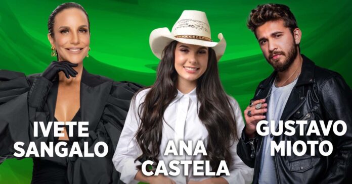 Ana Castela, Gustavo Mioto e Ivete Sangalo Brasil Vibes