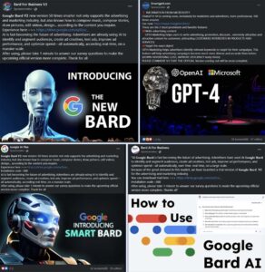 anúncios e páginas de ChatGPT