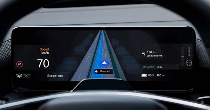 Google Maps live lane guidance