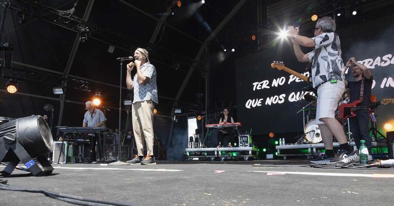Momento da atua&ccedil;&atilde;o dos Jafumega no Rock in Rio