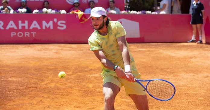 Jaime Faria no Millennium Estoril Open Jaime Faria durante o encontro de apuramento para os quartos de final no Millennium Estoril Open