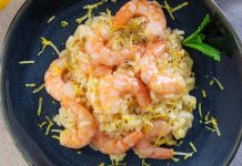 Refeições de verão: como escolher o vinho certo para acompanhar pratos de peixe e marisco Risoto de limão com camarão, uma sugestão para refeições de verão harmonizada com vinho