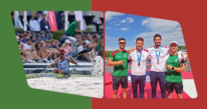 Fernando Pimenta e atletas portugueses no Mundial de Canoagem em Poznan Mundial de Canoagem em Poznan com Fernando Pimenta e João Ribeiro e Messias Baptista no pódio