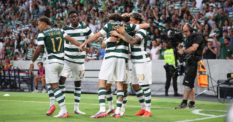 Sporting venceu o Guimar&atilde;es e celebrou um dos golos marcados em Alvalade