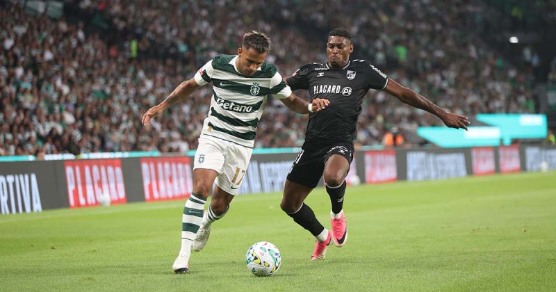 Sporting venceu o Guimar&atilde;es Um lance com press&atilde;o no jogo em que o Sporting venceu o Guimar&atilde;es