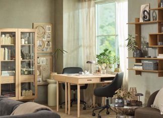 Novidades JYSK cruzam organização, conforto e tendências de decoração Escritório em casa com a secretária MARSTRAND e outras novidades JYSK.